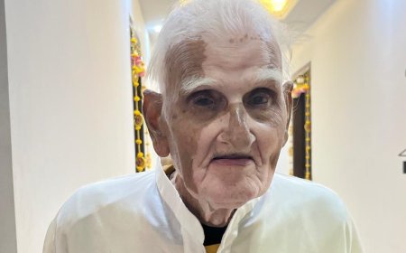 वृंदावन के 96 वर्षीय लोकतंत्र सेनानी रामप्रकाश गर्ग ने दी देहदान की अमर सीख