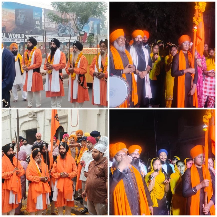 गुरु नानक देव के प्रकाश पर्व पर निकला भव्य नगर कीर्तन, पुष्प वर्षा और कीर्तन से गूंजा आगरा शहर