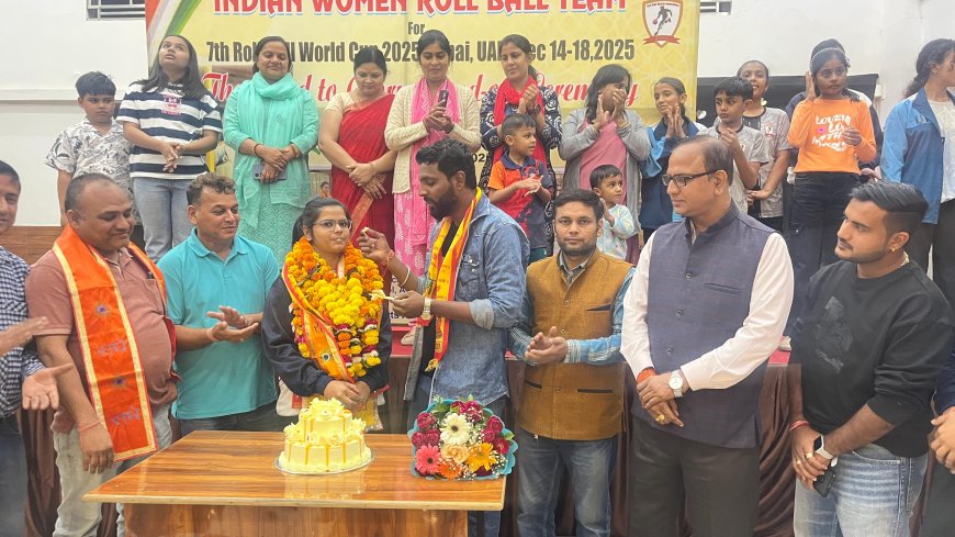 दुबई वर्ल्ड कप में चमकेगी ताजनगरी की प्राची पचौरी, रोल बॉल चैंपियन का हुआ भव्य सम्मान