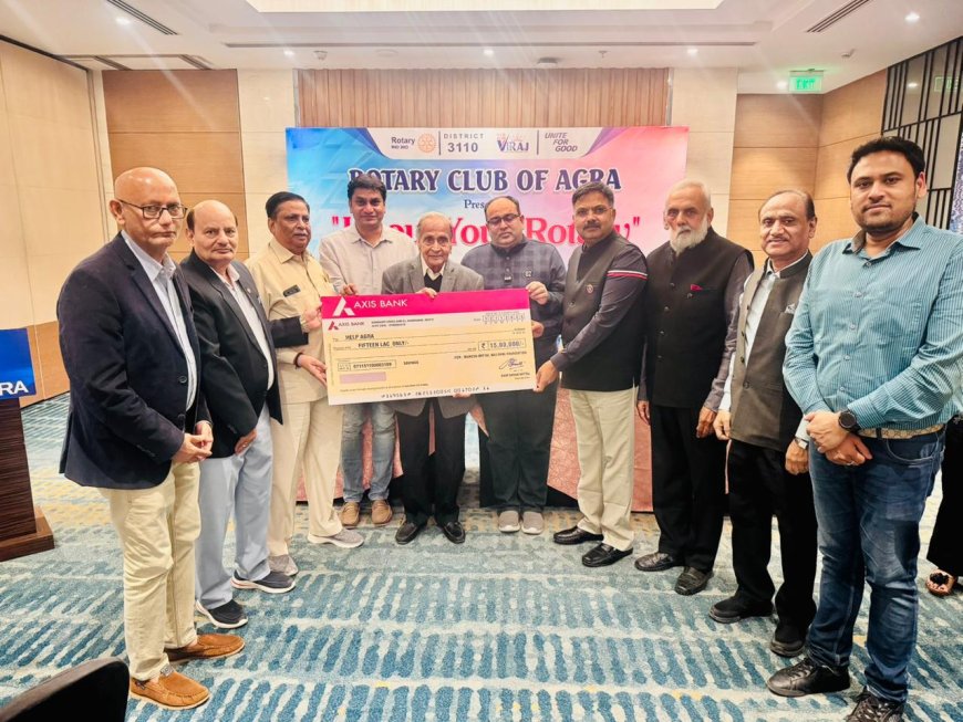 हेल्प आगरा को अत्याधुनिक एक्स-रे मशीन के लिए दिया गया 15 लाख रुपये का दान