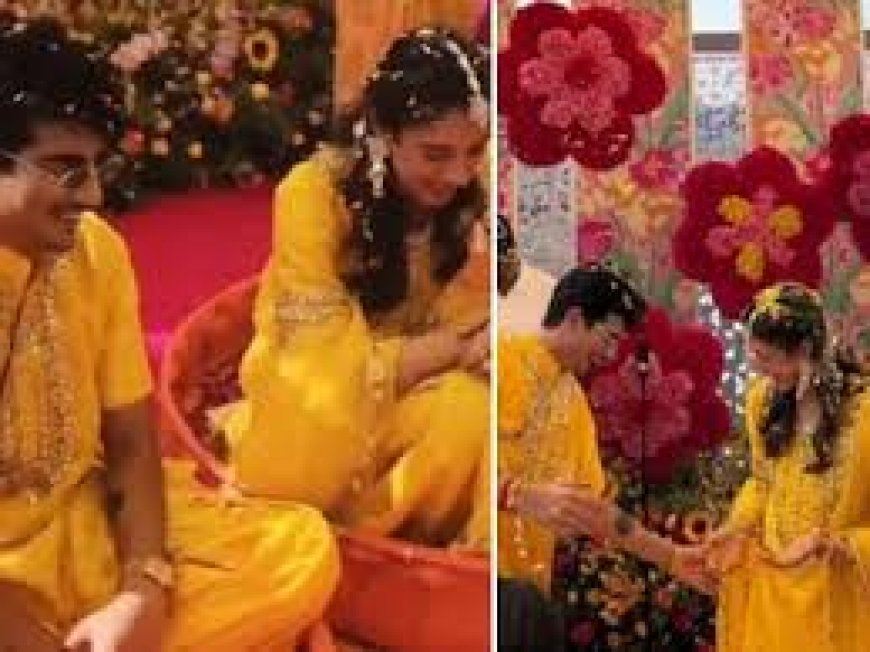 हल्दी फंक्शन में बला सी खूबसूरत दिखीं क्रिकेटर स्मृति मंधाना