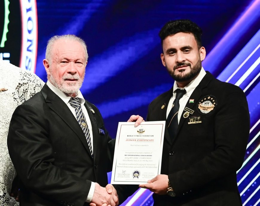 फिटनेस वर्ल्ड का नया आइकन: इंटरनेशनल जज बने मनीष कश्यप, युवाओं के लिए मिसाल