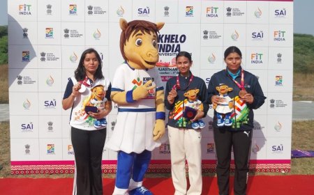एयर पिस्टल शूटिंग में आगरा की बेटियों का कमाल, डॉ. भीमराव आंबेडकर विश्वविद्यालय की टीम ने जीता कांस्य