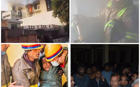 विजय नगर में आग में फंसी बुजुर्ग महिला सहित तीन को दमकलकर्मियों ने साहसिक रेस्क्यू में बचाया, विधायक मौके पर पहुंचे