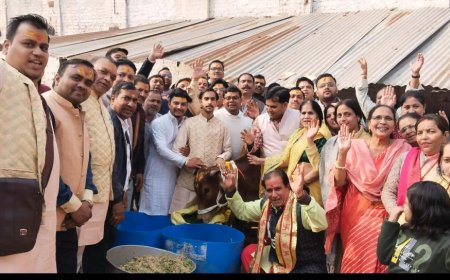 गौ सेवा से आरंभ हुआ श्री श्याम लाडला परिवार सेवा समिति का स्थापना दिवस, गोशाला में गौदान और आश्रम में अन्नपूर्णा सेवा