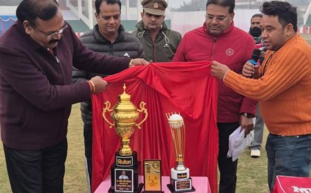 सांसद क्रिकेट टूर्नामेंट 2025 का आगाज, रेलवे स्टेडियम में दिखा युवा जोश और खेल कौशल