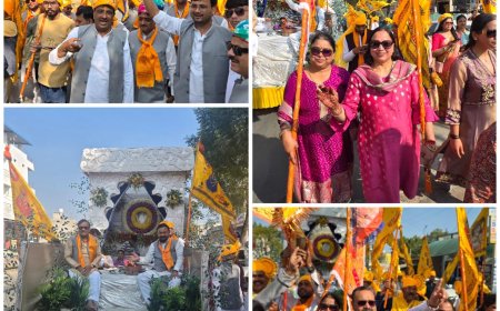 आगरा से राजस्थान के खाटू धाम तक उमड़ा आस्था का सैलाब, हजारों निशानों संग श्याम नाम की गूंज, भव्य निशान यात्रा में आकर्षक झांकियां, श्याम बाबा का सुसज्जित डोला, बैंड-बाजे, ऊंट, पुष्प व इत्र वर्षा, अखंड ज्योति, अलौकिक शृंगार और भव्य दरबार रहे आकर्षण का केंद्र