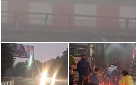 आगरा में कोहरा और गलन का डबल अटैक, सूरज नदारद, ट्रेनें लेट, सड़कों पर बढ़ा हादसों का खतरा