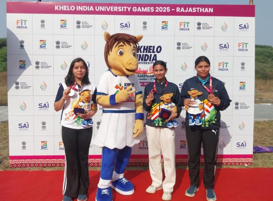 एयर पिस्टल शूटिंग में आगरा की बेटियों का कमाल, डॉ. भीमराव आंबेडकर विश्वविद्यालय की टीम ने जीता कांस्य