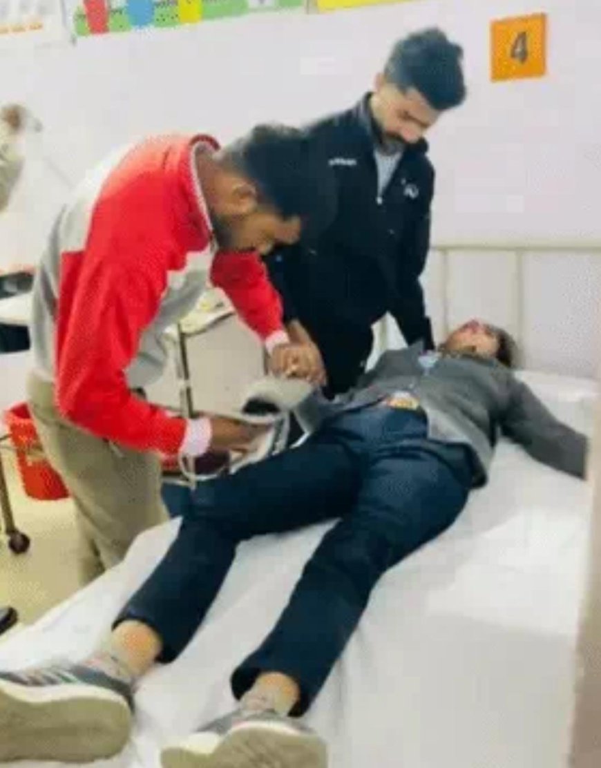 दो चोटी न बनाने पर छात्रा से मारपीट, नाक-कान से निकला खून, बेहोश होने पर एसएन  रेफर