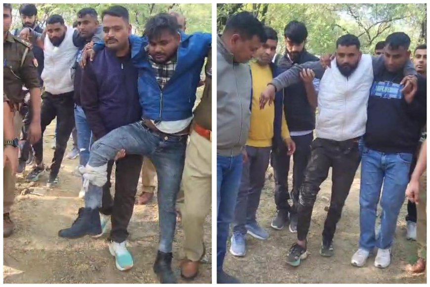 आगरा के सराफ की चांदी लूटने वाले दो लुटेरे मथुरा पुलिस के साथ मुठभेड़ में घायल, दोनों बदमाश आगरा के हैं, तीसरा भाग गया, चार किलो चार सौ ग्राम चांदी, हथियार और लूट में प्रयुक्त बाइक बरामद