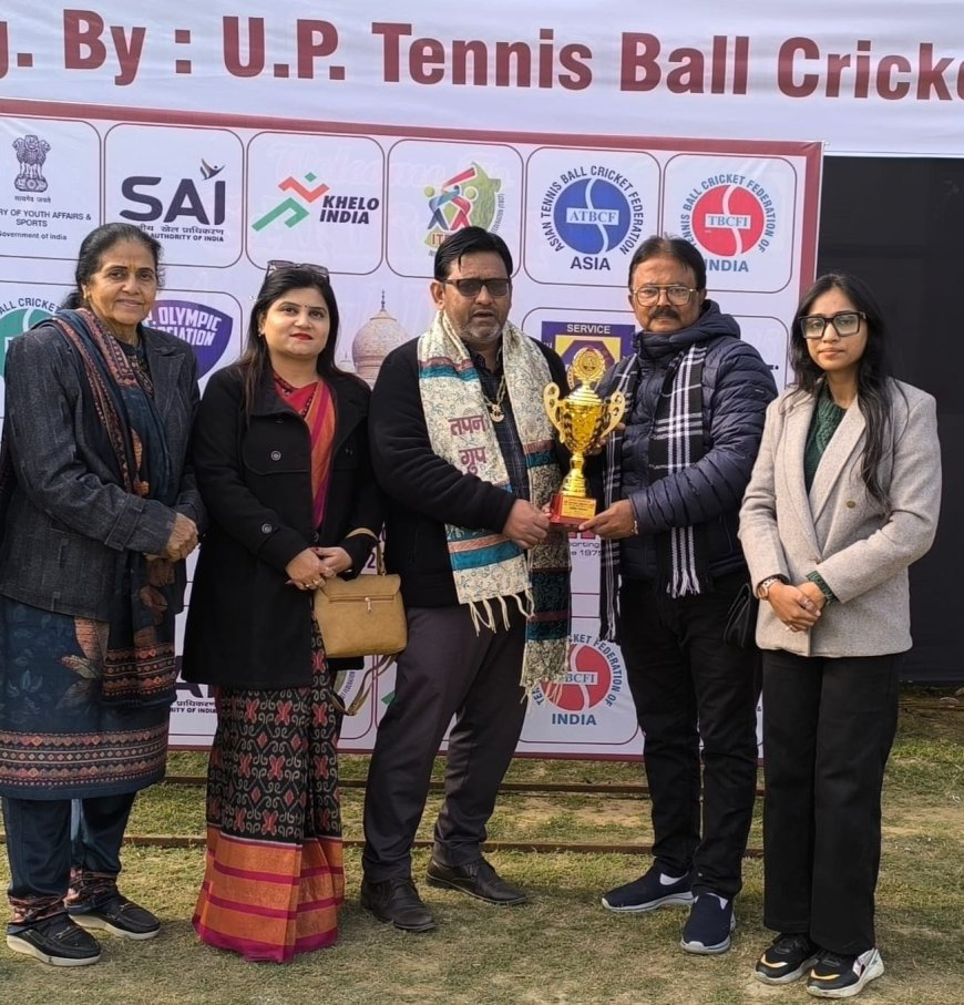 33वीं जूनियर राष्ट्रीय टेनिस बाल प्रतियोगिता में पहुंचे इमरान लौरी का लीडर्स आगरा ने किया अभिनंदन