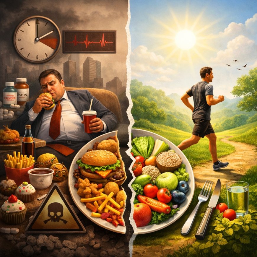 आधुनिकता की दौड़ में भूख का विरोधाभास: थाली भरी, शरीर बीमार, कम खाना-कम रोग,  ज्यादा खाना-ज्यादा मुसीबतें!!