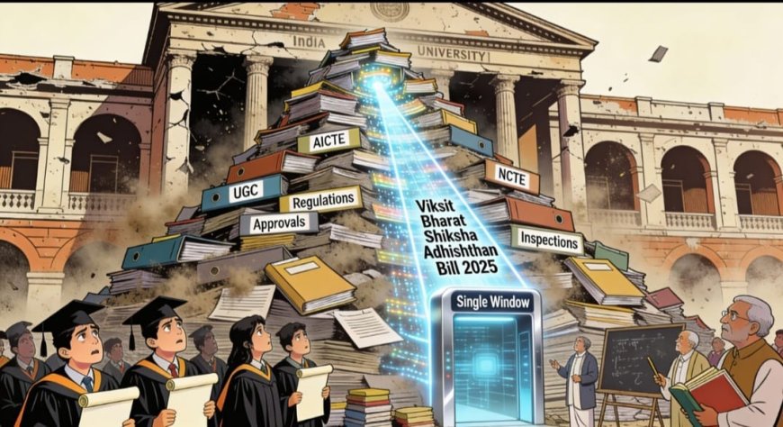 फाइलों से फ्यूचर तक: क्या ‘विकसित भारत शिक्षा अधिष्ठान विधेयक, 2025’ भारतीय उच्च शिक्षा की जमी बर्फ तोड़ पाएगा?