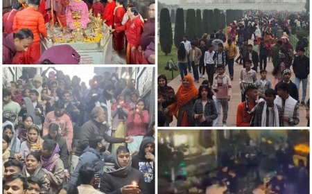 आगरा में जश्न-ए-नववर्ष, मंदिरों की घंटियों से लेकर डीजे नाइट तक गूंजा नए साल का स्वागत
