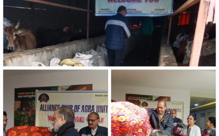 लायंस क्लब यूनाइटेड ने सेवा की मिसाल पेश की, वृद्धजनों को कंबल और पशुओं को चारे का दान