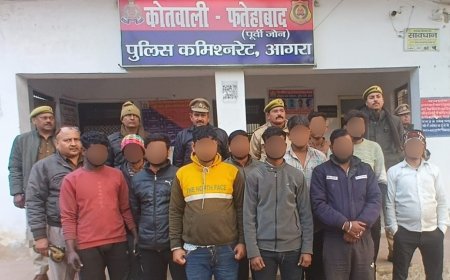 आगरा-लखनऊ एक्सप्रेसवे पर फतेहाबाद पुलिस का एक्शनः टोल प्लाजा के आसपास तार फेंसिंग काटने वाले होटल-ढाबों से 11 लोग गिरफ्तार, रोड पर खड़े 33 वाहनों के चालान