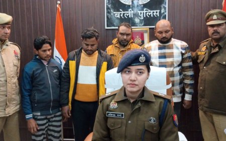 बीमा एजेंट बन साइबर लूट: स्विफ्ट कार से चलता था ऑनलाइन ठगी का नेटवर्क, बरेली में चार शातिर गिरफ्तार