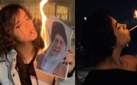 ईरान में महिलाएं भी अब  सड़कों पर, खामेनेई की जलती तस्वीर से सुलगा रहीं सिगरेट, विरोध का नया प्रतीक