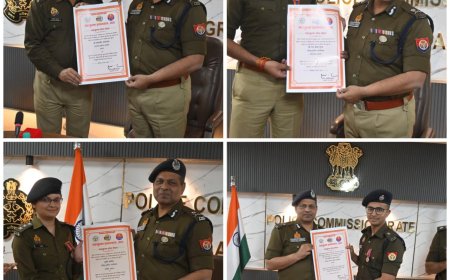 महाकुंभ प्रयागराज–2025 की उत्कृष्ट सेवा और बीएनएस के प्रभावी क्रियान्वयन पर आगरा पुलिस के अधिकारी सम्मानित
