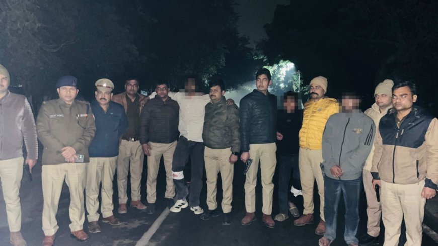 आगरा पुलिस की बड़ी कार्रवाई, लूटकांड में शामिल तीन बदमाश मुठभेड़ के बाद गिरफ्तार