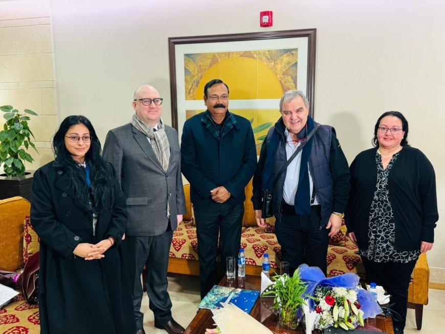 स्पीकर्स कॊन्फ्रेंस के लिए भारत पहुंचे माल्टा की संसद के अध्यक्ष डॊ. एंजेलो, एयरपोर्ट पर सांसद चाहर ने की अगवानी