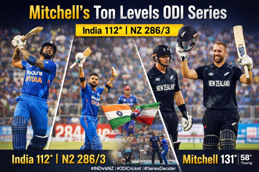 भारत-न्यूजलैंड वनडे श्रृंखलाः मिशेल का शतक, कीवी जीत से वनडे सीरीज़ बराबरी पर