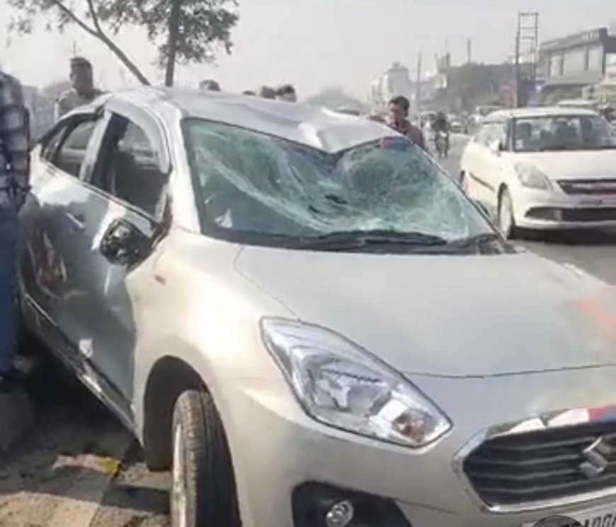 एनएच-19 पर तेज रफ्तार का कहर, एत्मादपुर में रोडवेज बस ने कार को मारी टक्कर, महिला घायल