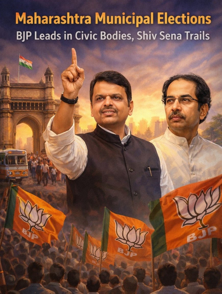 महाराष्ट्र निकाय चुनाव की मतगणना जारी: मुंबई में भाजपा सहयोगी दलों के साथ निर्णायक बढ़त की ओर, पुणे, नासिक, नागपुर, ठाणे, संभाजीनगर में भी भाजपा सबसे आगे   