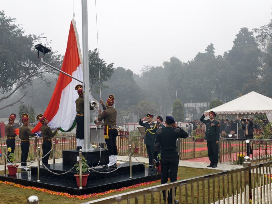 सेना दिवस पर बरेली में राष्ट्रगौरव का विराट दृश्यः मिलिट्री अस्पताल में मॉन्यूमेंटल ध्वजारोहण, त्रिवर्ण वाटिका का उद्घाटन