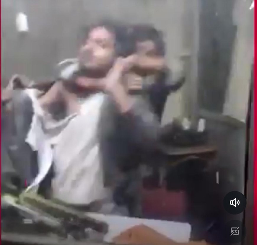 आगरा में टेलर की दुकान पर धावा, मकान विवाद में युवक पर जानलेवा हमला, सीसीटीवी फुटेज वायरल