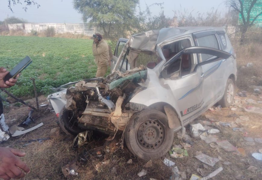 आगरा-जयपुर हाईवे पर भीषण हादसा, ब्रेक फेल होने से ट्रायल कार ने मचाया कहर, युवक की मौत