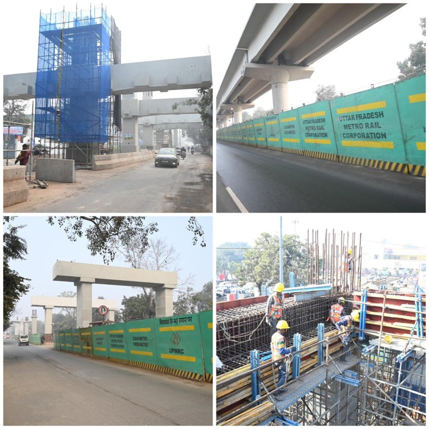 आगरा मेट्रो को मिली रफ्तार, दूसरे कॉरिडोर में 2464 पाइल पूरे, जून से ट्रायल, अगस्त में दौड़ेगी मेट्रो