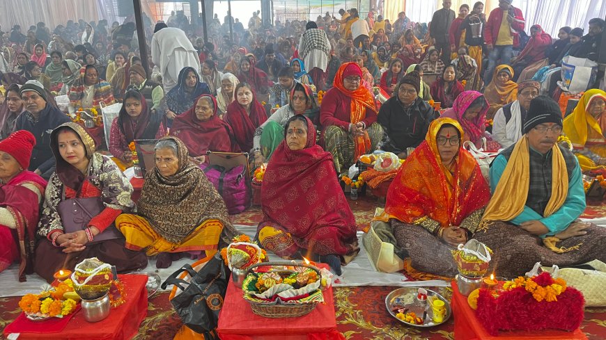 चार राज्यों के 151 परिवारों का आगरा के महालक्ष्मी मंदिर में सामूहिक एकादशी उद्यापन शुरू