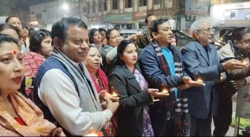 विराट हिंदू सम्मेलन के लिए बल्केश्वर चौराहे पर गूंजा हनुमान चालीसा पाठ और महाआरती