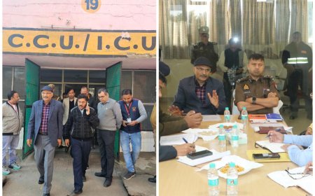 मण्डल आयुक्त का एक्शन मोड, जिला अस्पताल में औचक निरीक्षण, यमुना एक्सप्रेसवे पर हादसे रोकने को सख्त निर्देश