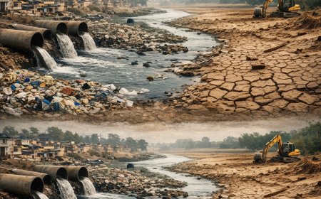 चुपचाप मरती नदियां: विकास की अंधी दौड़ में दम तोड़ता भारत का जल–भविष्य