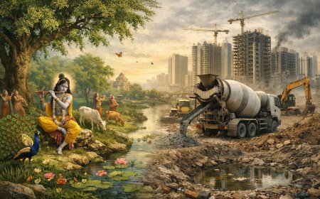 बांसुरी की तान से कंक्रीट मिक्सचर के शोर तक: हरियाली खोता ब्रज और सिसकती श्रीकृष्ण की लीला भूमि की आत्मा