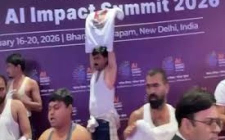 एआई समिट में कांग्रेस के शर्टलेस प्रदर्शन पर भड़की बीजेपी, कहा- राहुल गांधी के आवास पर बनी थी योजना