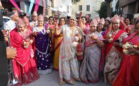 कमला नगर के दो जैन मंदिरों में श्री सिद्धचक्र महामंडल विधान का शुभारंभ, पालकीयात्रा–घटयात्रा और भव्य शोभायात्राओं की गूंज