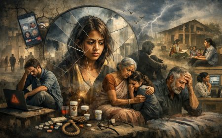 खामोश चीख़ों का भारत जो मानसिक स्वास्थ्य संकट से जूझ रहा है: बढ़ती बेचैनी, टूटी नींद और इलाज से वंचित मन