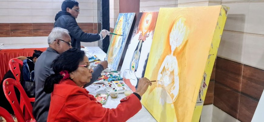 मातृत्व चेतना का विराट संदेश: गर्भ संस्कार पर विश्व की पहली लाइव पेंटिंग वर्कशॉप, 11 चित्रकारों ने कला के माध्यम से रचा दिव्यता का भाव