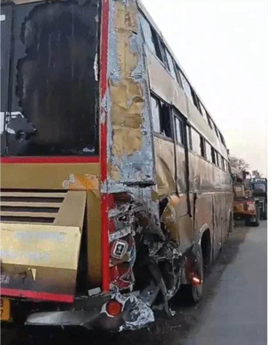 नियमों की हत्या बनी छह लोगों की मौत की वजह, चालक ने बस को ग्रीन जोन के बजाय यमुना एक्सप्रेस-वे पर बीच रास्ते मेन लेन के सहारे रोका था, कंटेनर के रौंदे जाने से शव बुरी तरह कुचल गये थे, शिनाख्त में घंटों लगे