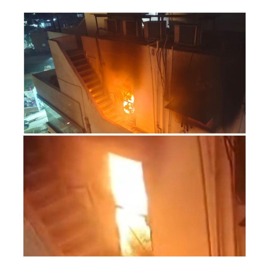 आगरा में फतेहाबाद रोड स्थित होटल ताज हाइट्स में भीषण आग, मचा हड़कंप