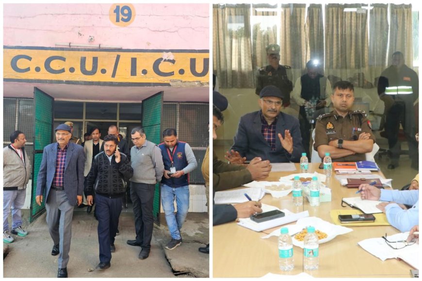 मण्डल आयुक्त का एक्शन मोड, जिला अस्पताल में औचक निरीक्षण, यमुना एक्सप्रेसवे पर हादसे रोकने को सख्त निर्देश