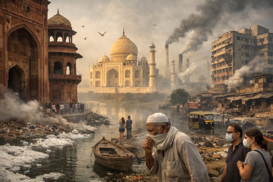 आगरा: जहां पत्थरों ने सदियों तक तहज़ीब, मोहब्बत और सहअस्तित्व की ज़ुबान बोली और आज वही शहर प्रदूषण, लापरवाही और नागरिक बेपरवाही की खांसी से जूझ रहा है