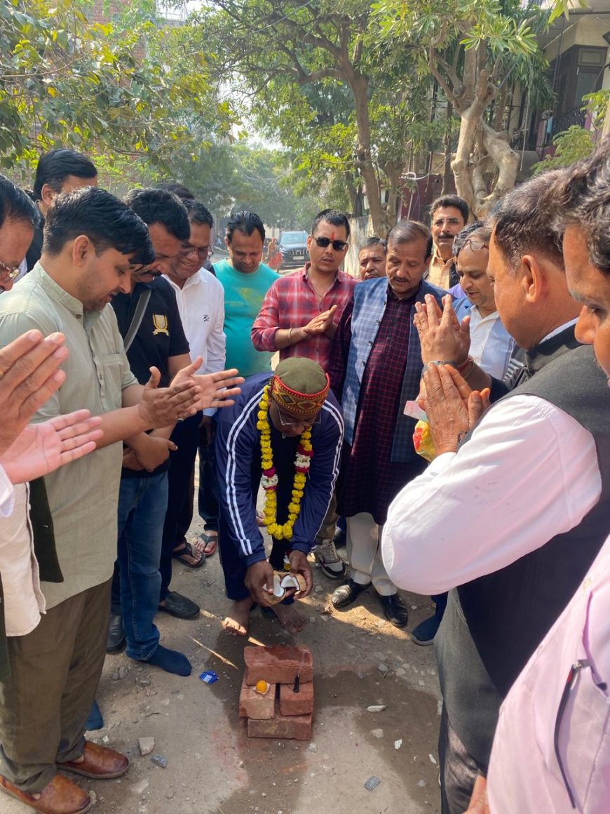 विधायक खंडेलवाल की निधि से 36 लाख के दो कार्यों का शिलान्यास, जयराम बाग की सड़क और कर्मयोगी कॉलोनी का पार्क बदलेगा स्वरूप