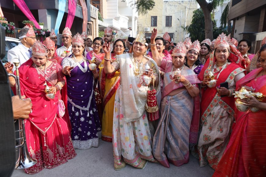 कमला नगर के दो जैन मंदिरों में श्री सिद्धचक्र महामंडल विधान का शुभारंभ, पालकीयात्रा–घटयात्रा और भव्य शोभायात्राओं की गूंज