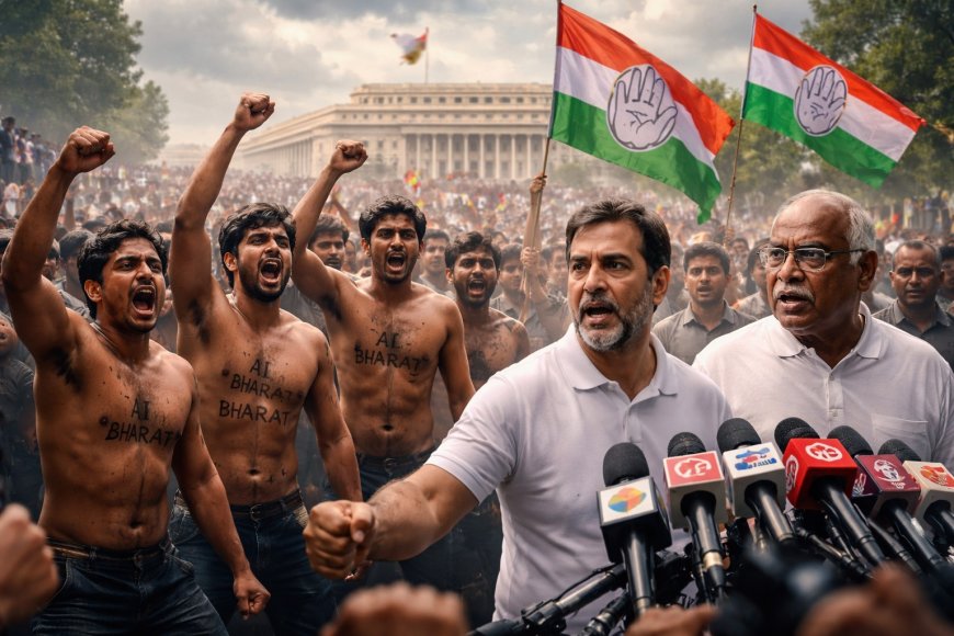 एआई समिट में अर्द्धनग्न विरोध का पूरा समर्थन: कैडर के साथ खड़ी कांग्रेस, लेकिन किस कीमत पर?