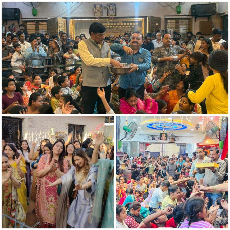 फाल्गुन की फुहारों में सराबोर आगरा: श्याम दरबार में टॉफी-चॉकलेट की होली, श्रीकृष्ण संकीर्तन और पुष्पवर्षा से गूंजा भक्ति उल्लास